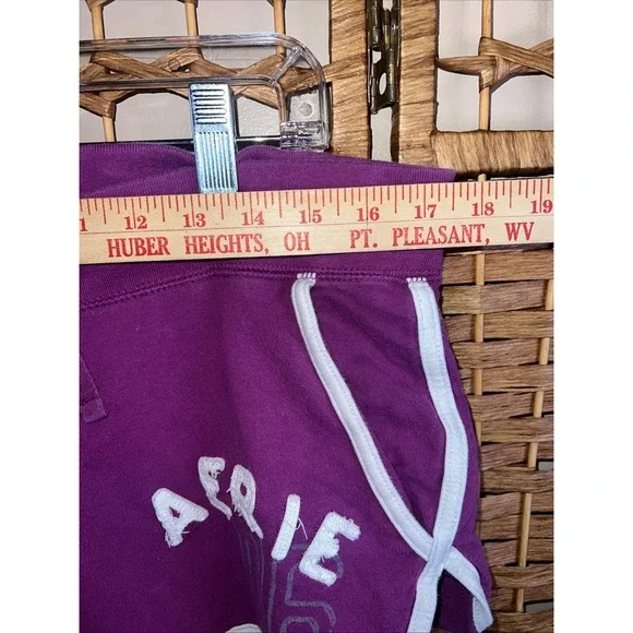 Vintage Aerie Juniors Size Lg Sweat Athletic Shortie Purple Shorts - Picture 5 of 7